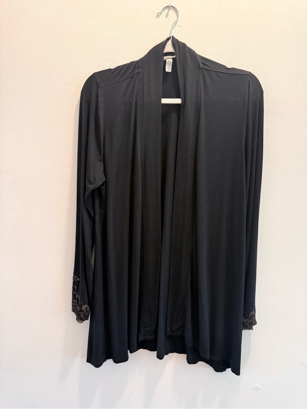 Soma Lace-Trim Open Front Cardigan